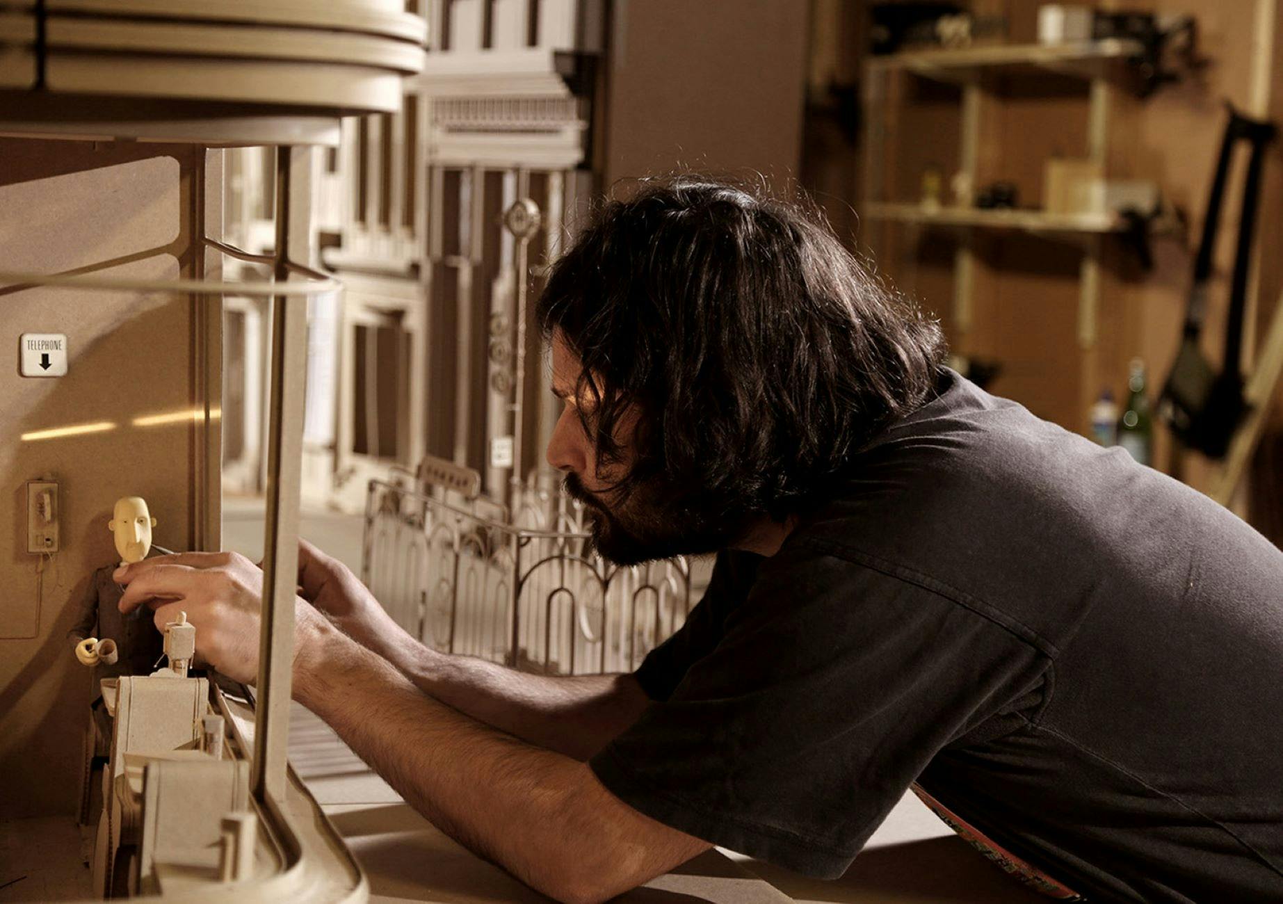 Daniel Agdag working on Lost Propery Office, 2017