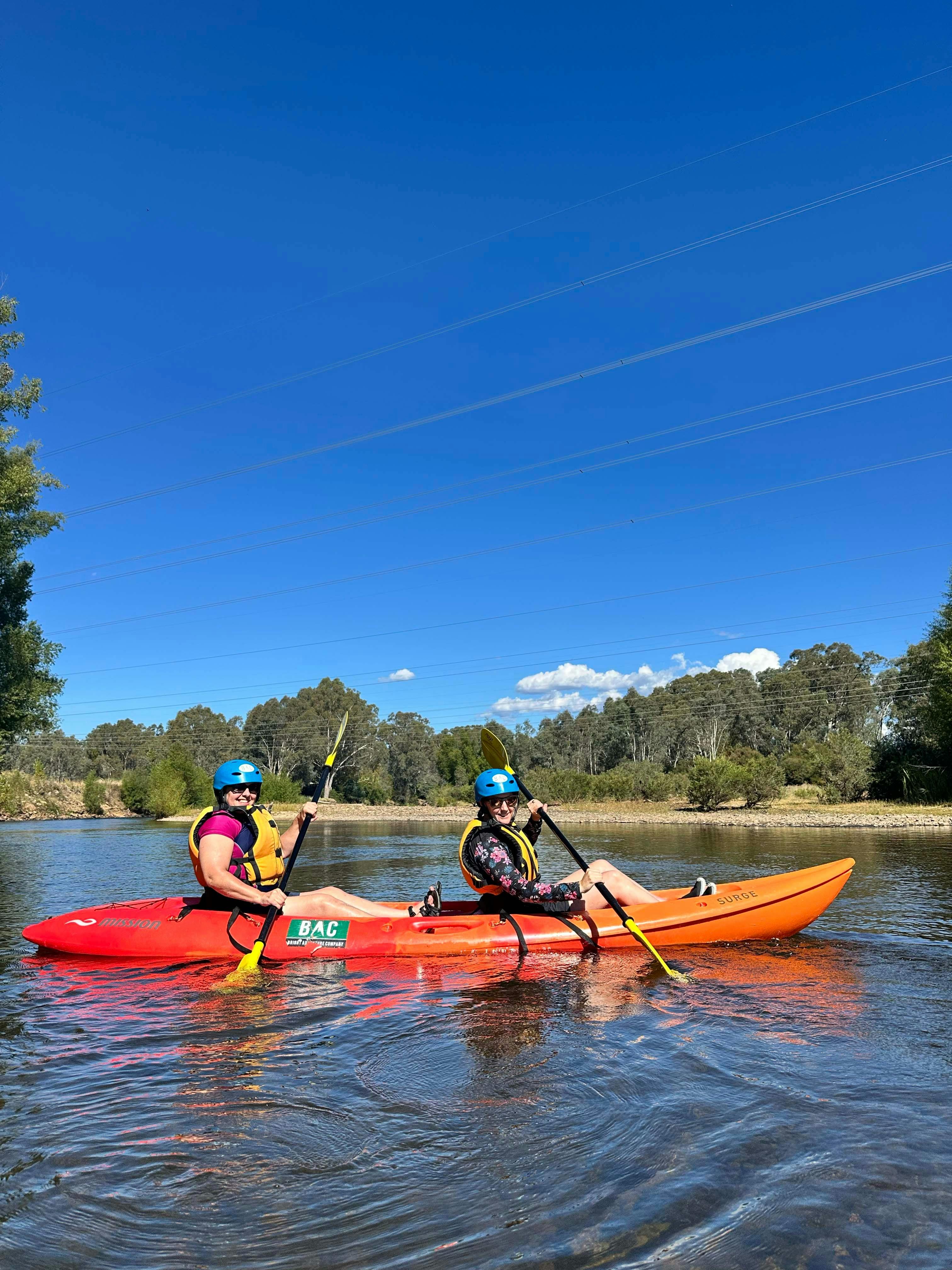 Women kayaking, Ovens River, Bright, Empowerment