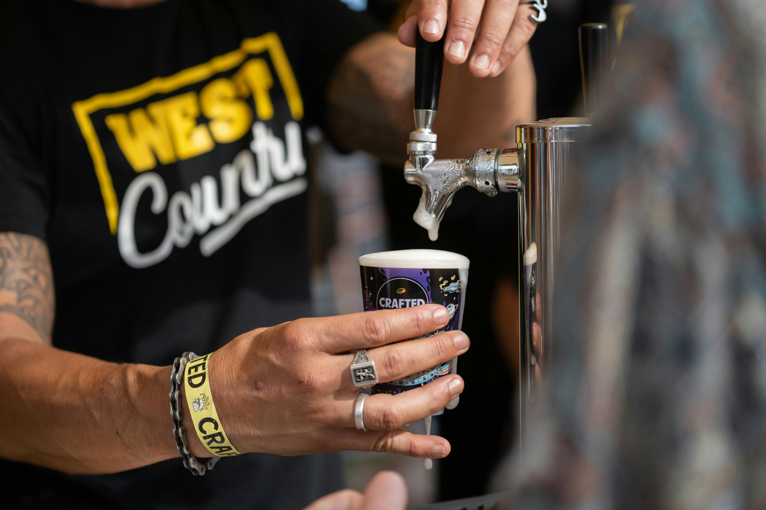 Beer being poured