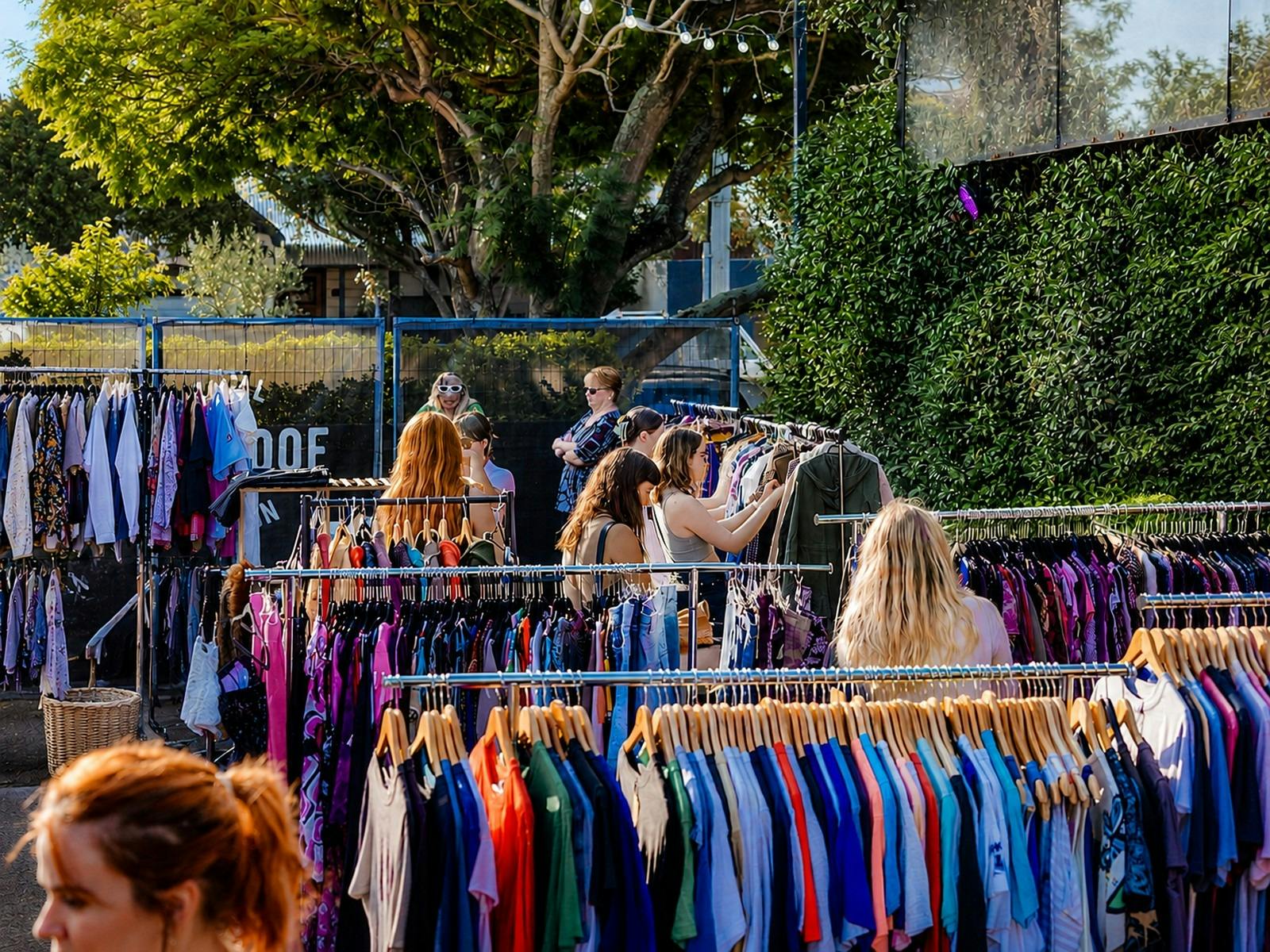 Colourful flea market at The Greenroof Hotel