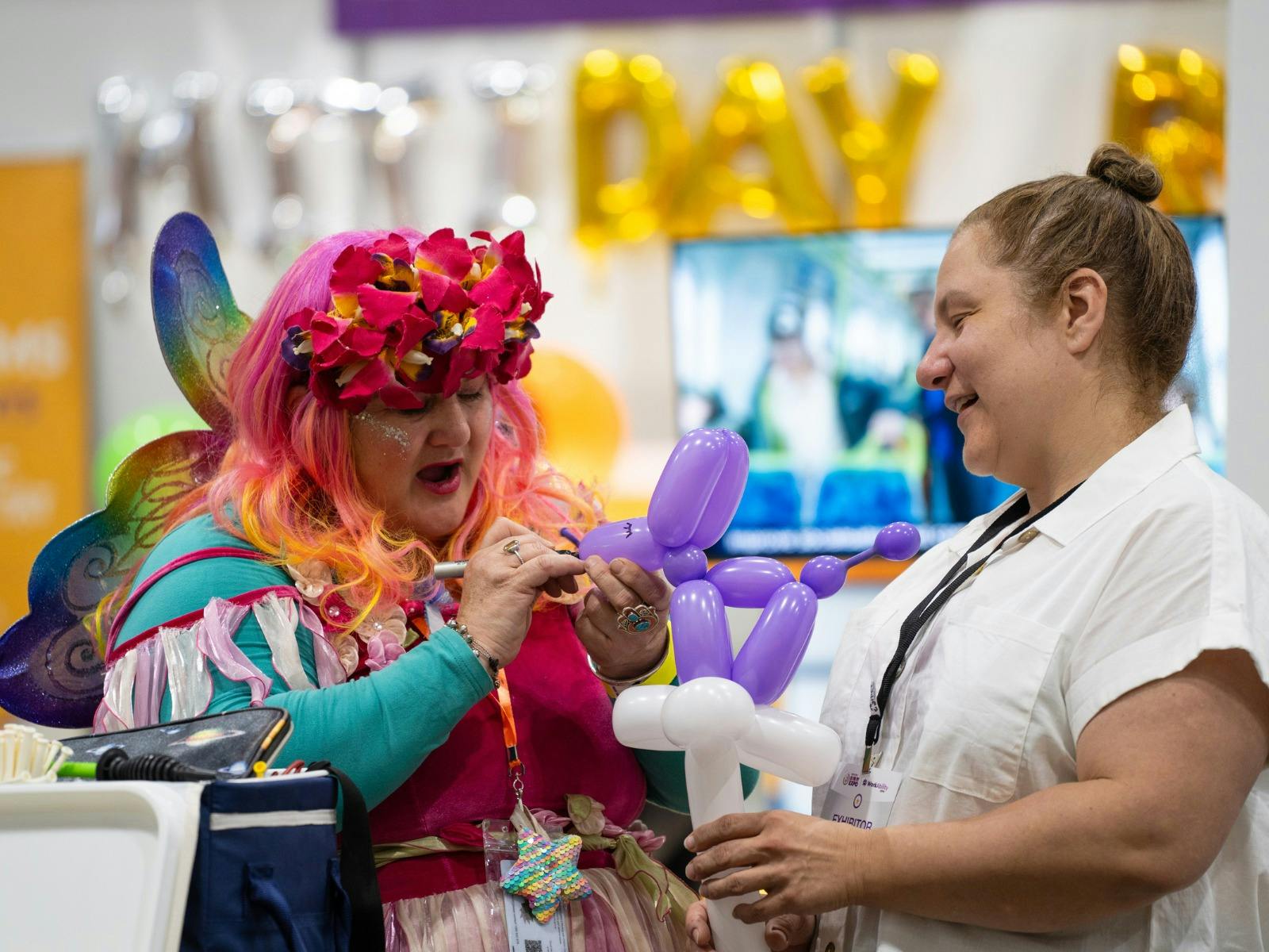 Balloon twisters at Melbourne Disability Expo