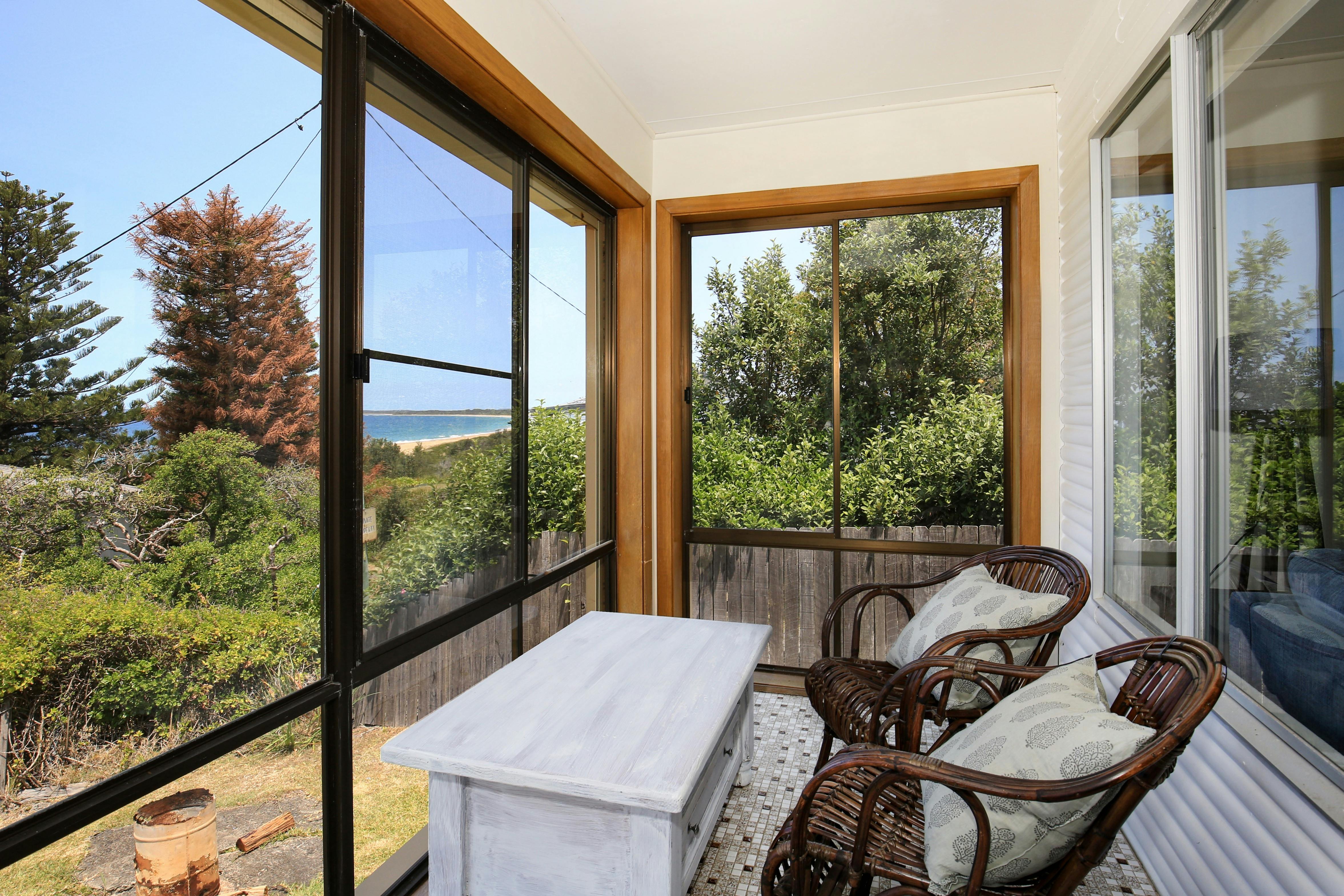 Sitting area with ocean views.