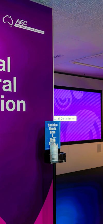 Welcome to the National Electoral Education Centre entrance sign