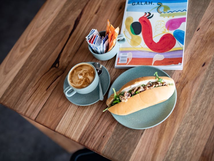 Coffee and Baguette with the latest issue of Galah Magazine