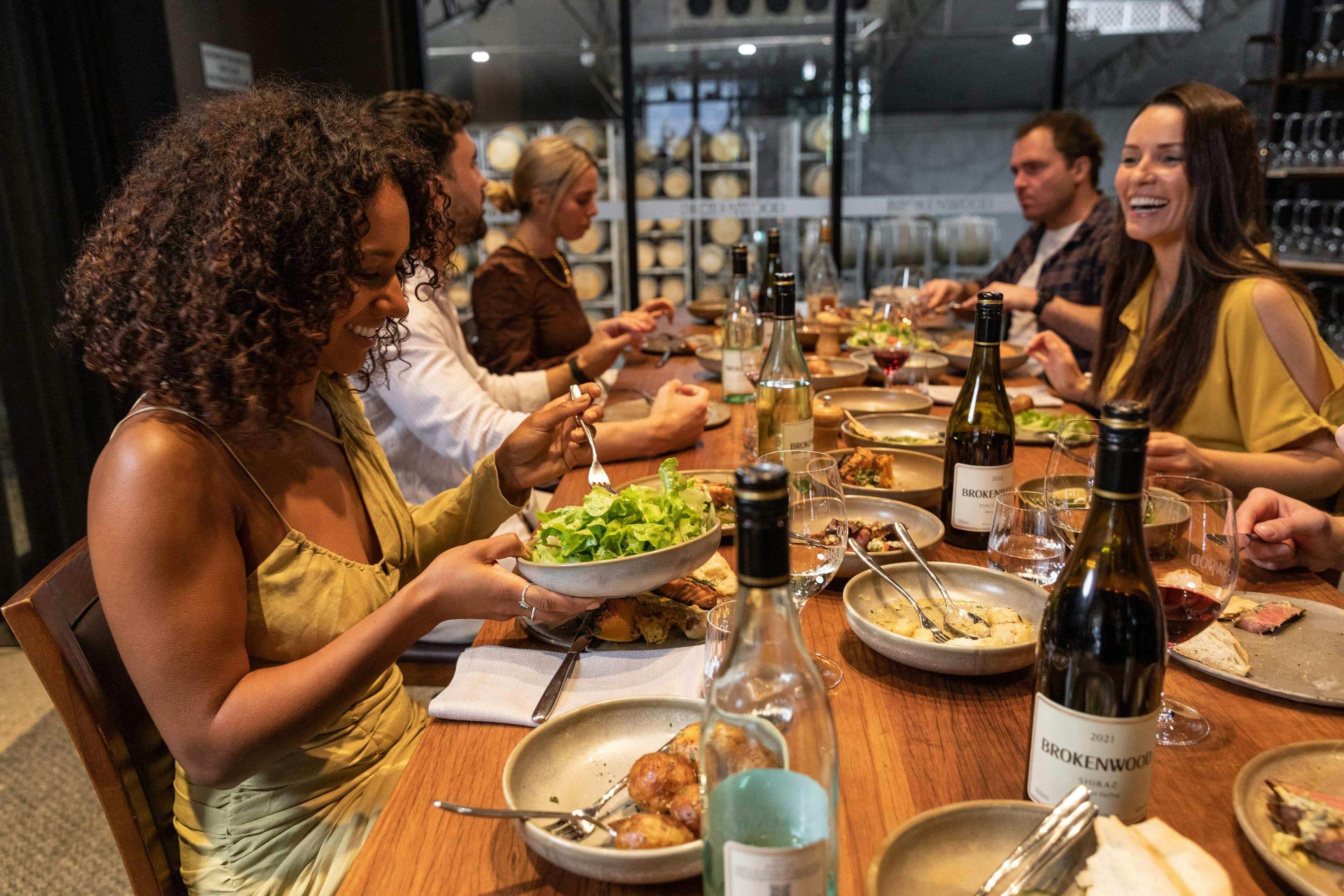 group dining at brokenwood wines