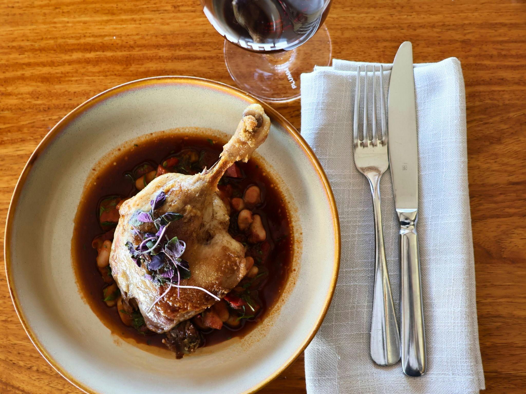 confit duck leg lunch special