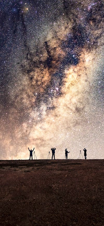 Group photo under the stars