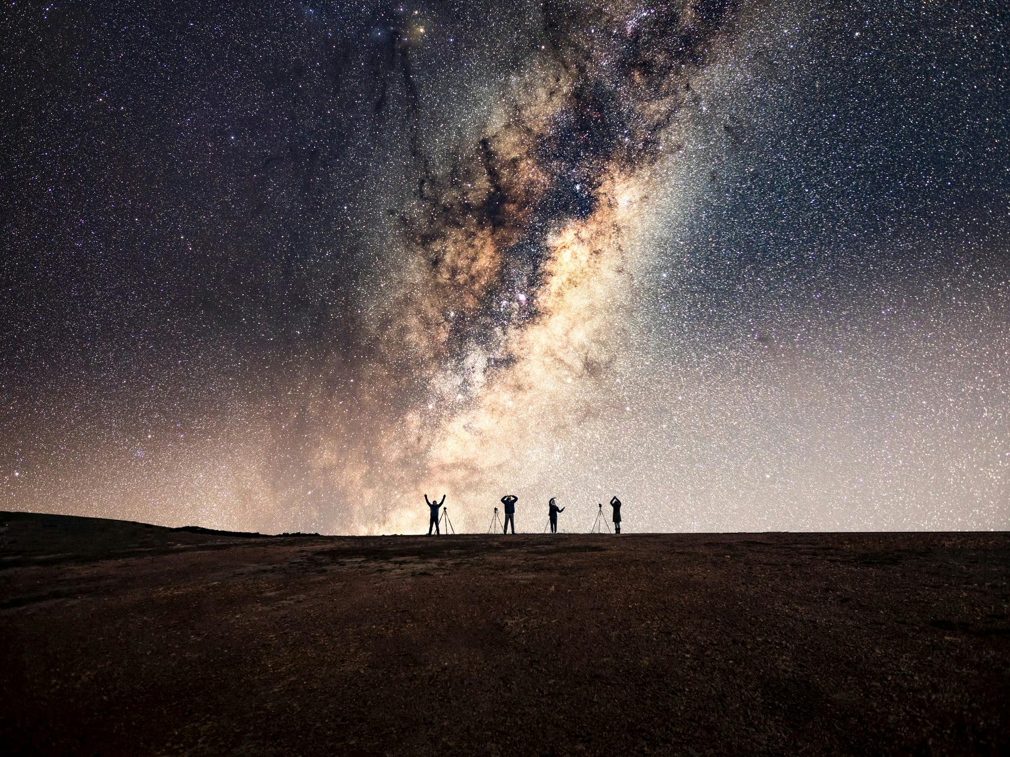 Group photo under the stars