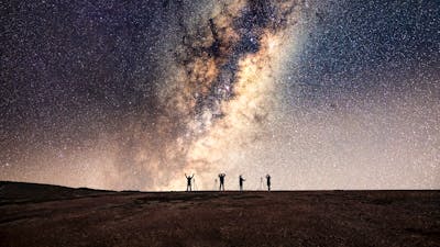 Group photo under the stars