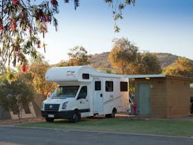Ensuite powered site with motor home
