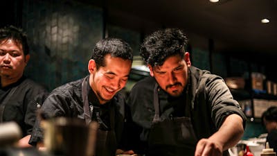 Chefs preparing the menu at Inka Japenese Peruvian restaurant in Canberra