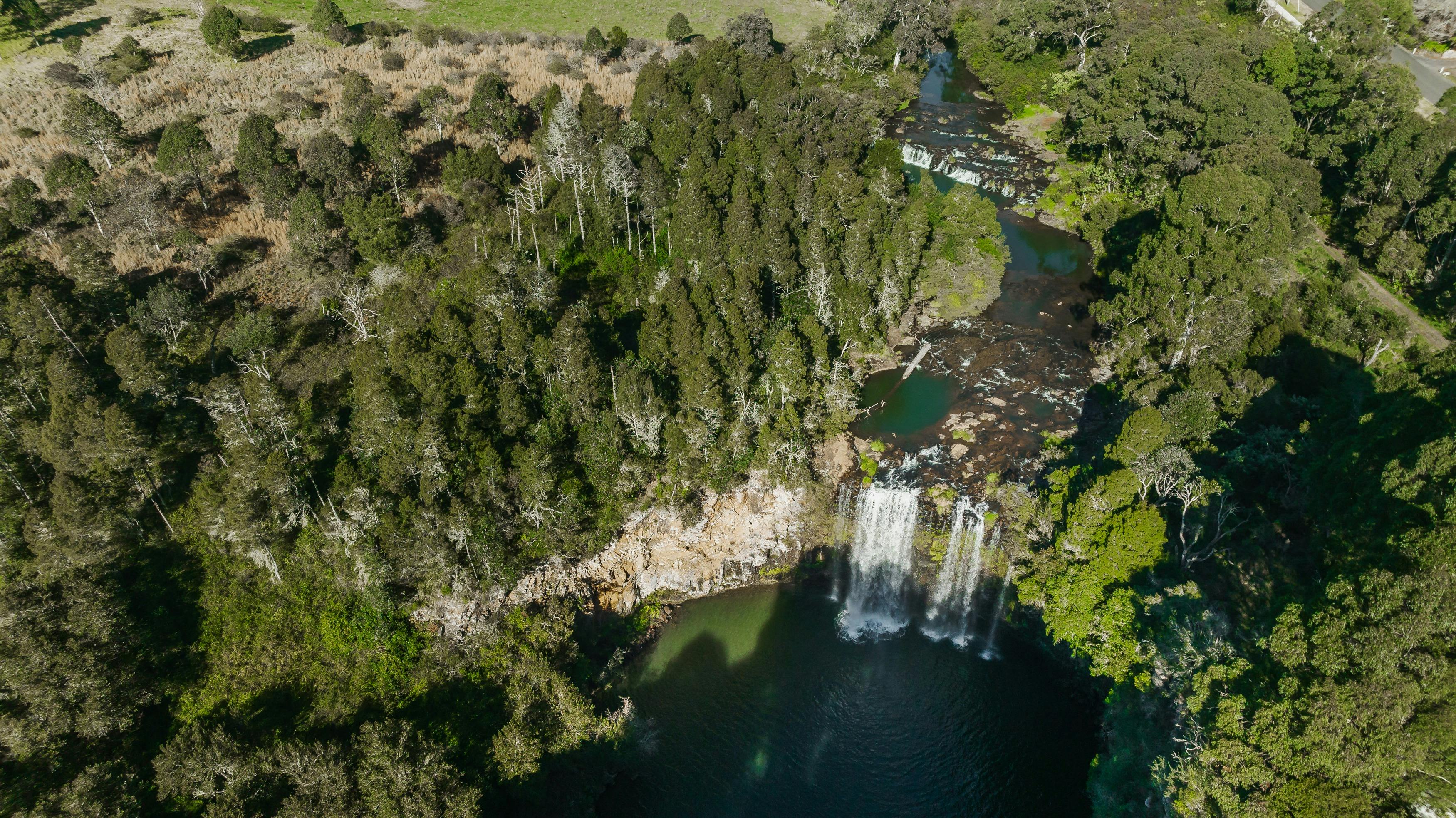 Aerial Drone Shot of Dangar Falls
