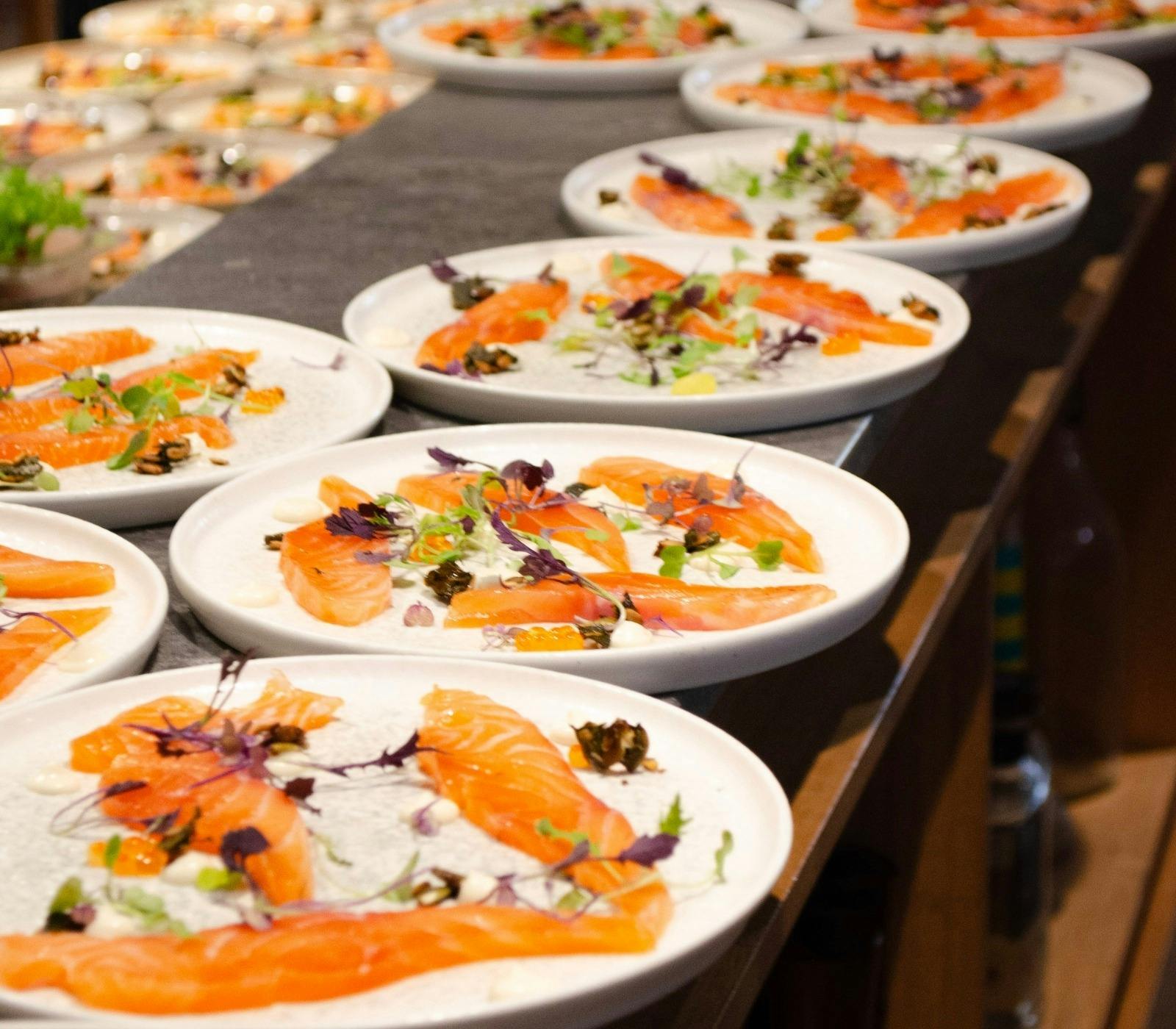 Salmon Plates ready to go out