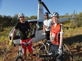 Take your mates and get dropped off by helicopter at one of the MTB trails around Alice Springs