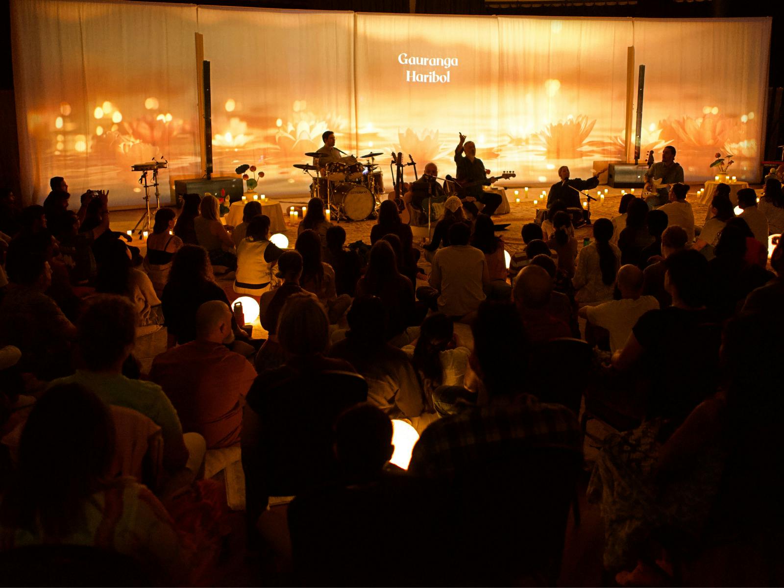 Group of people seated in a beautiful space