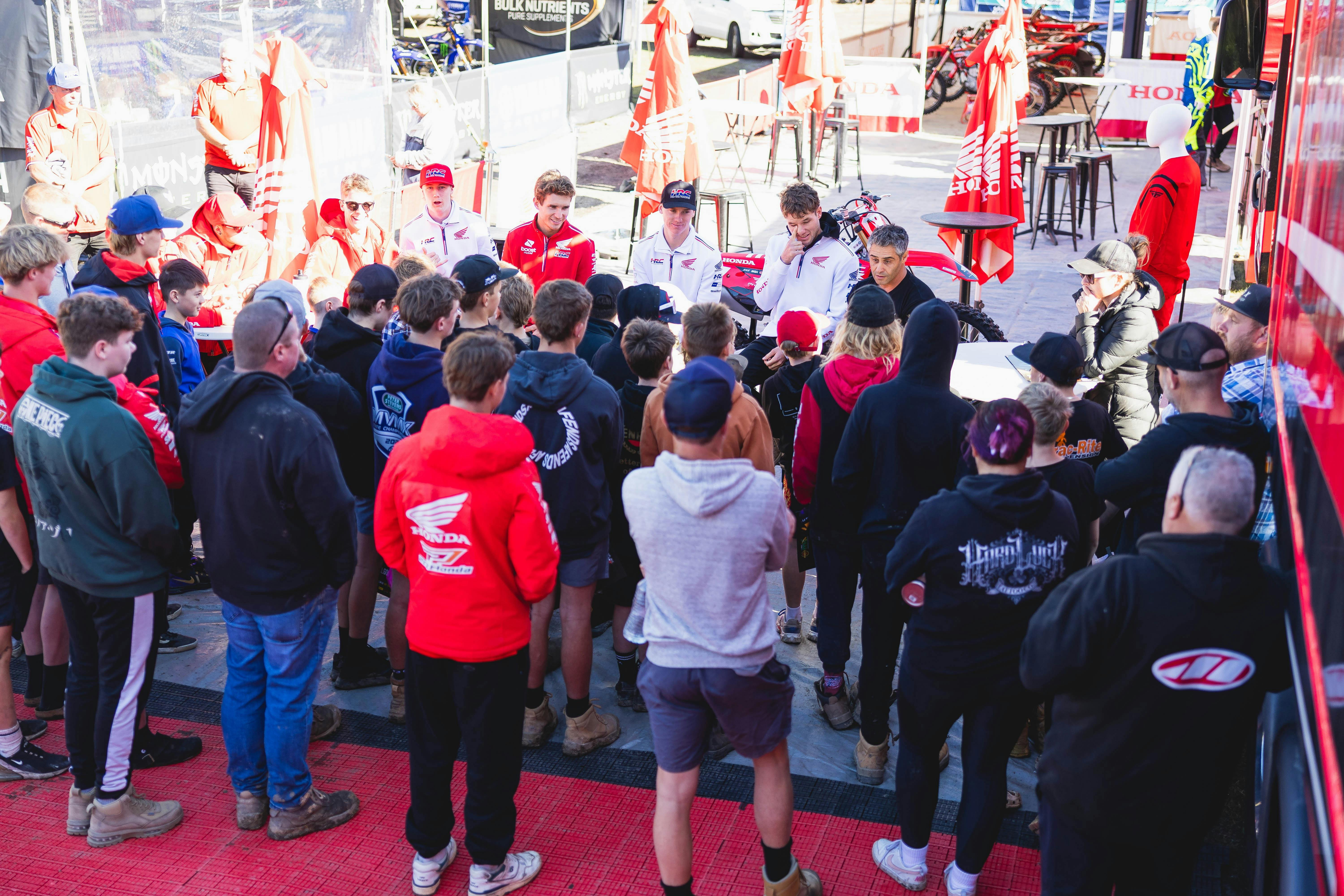 The Honda Australia team answers questions from fans during a Q&A session