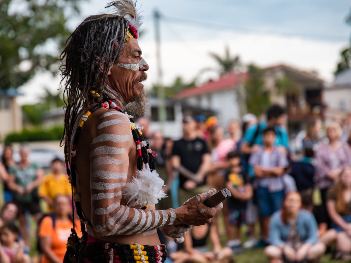 An opening ceremony tradition started by Wynnum Fringe and  Quandamooka Festival