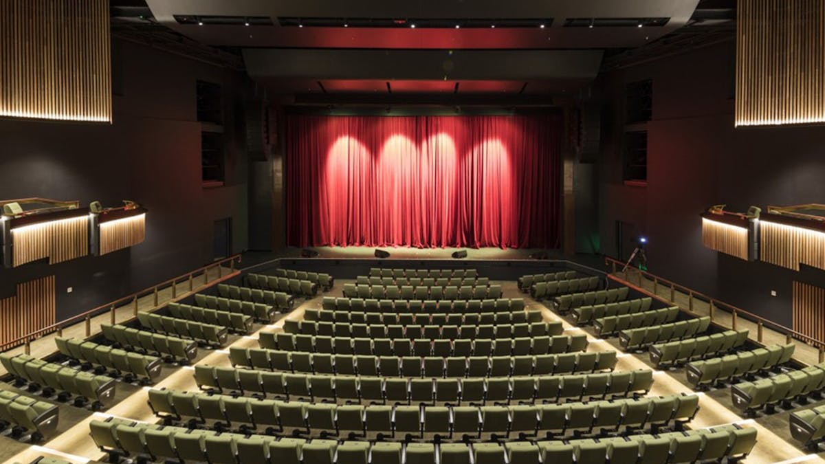 Proscenium arch theatre, view from balcony