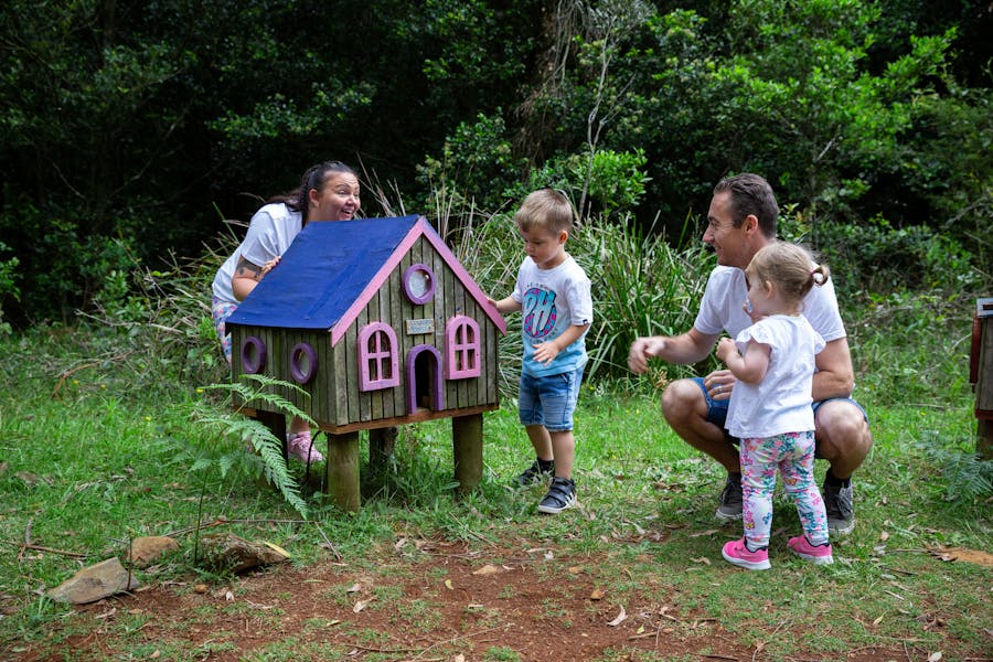 Family enjoying Fairy Forest at Illawarra Fly