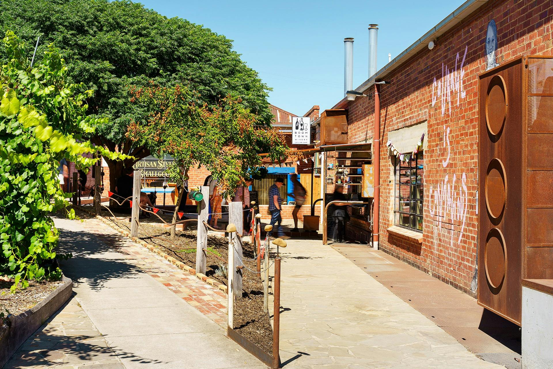 smooth paths in the food precinct and adjoining businesses