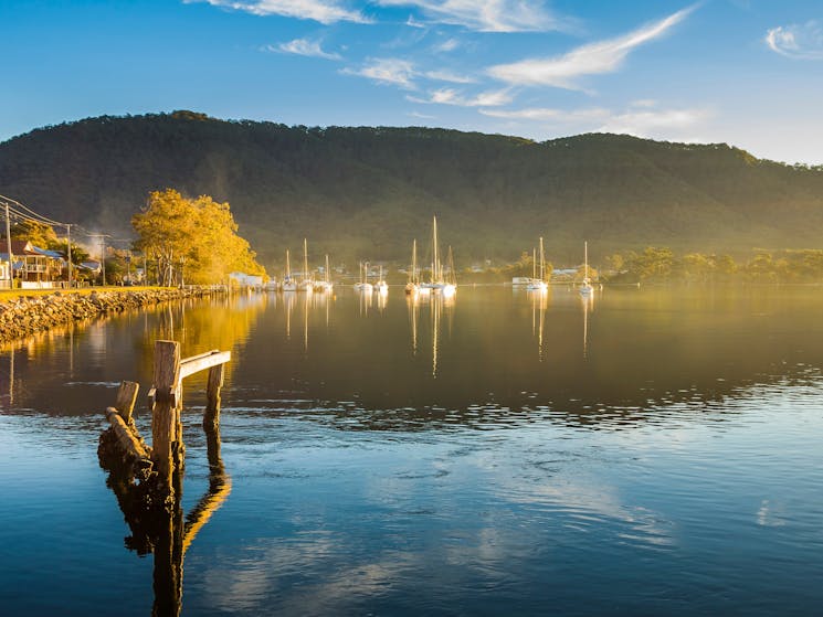 North Brother Mountain across the waters in Dunbogan