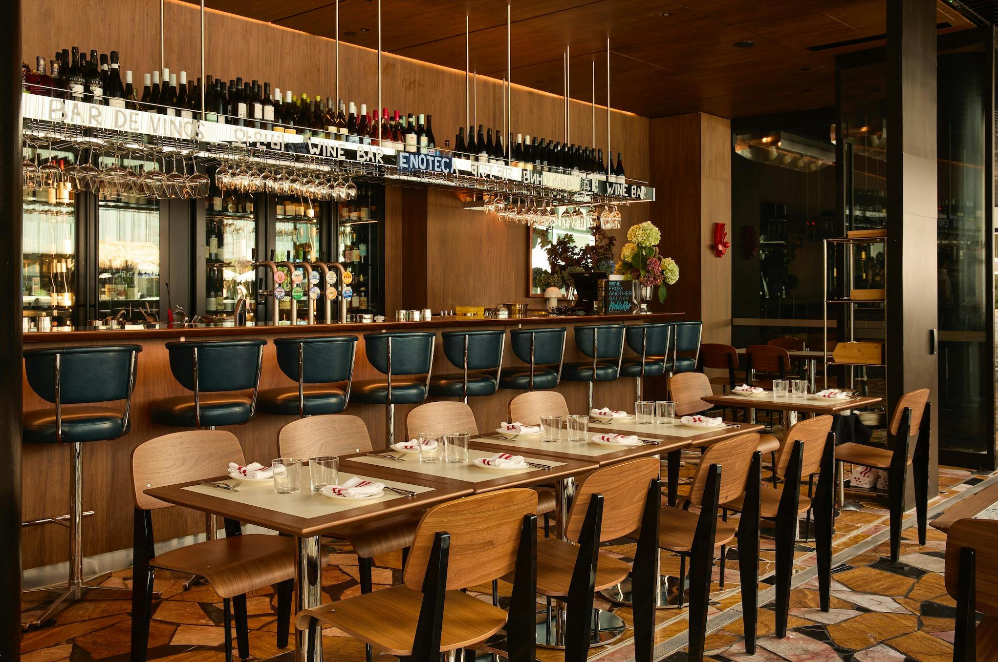 Wine bar during the day