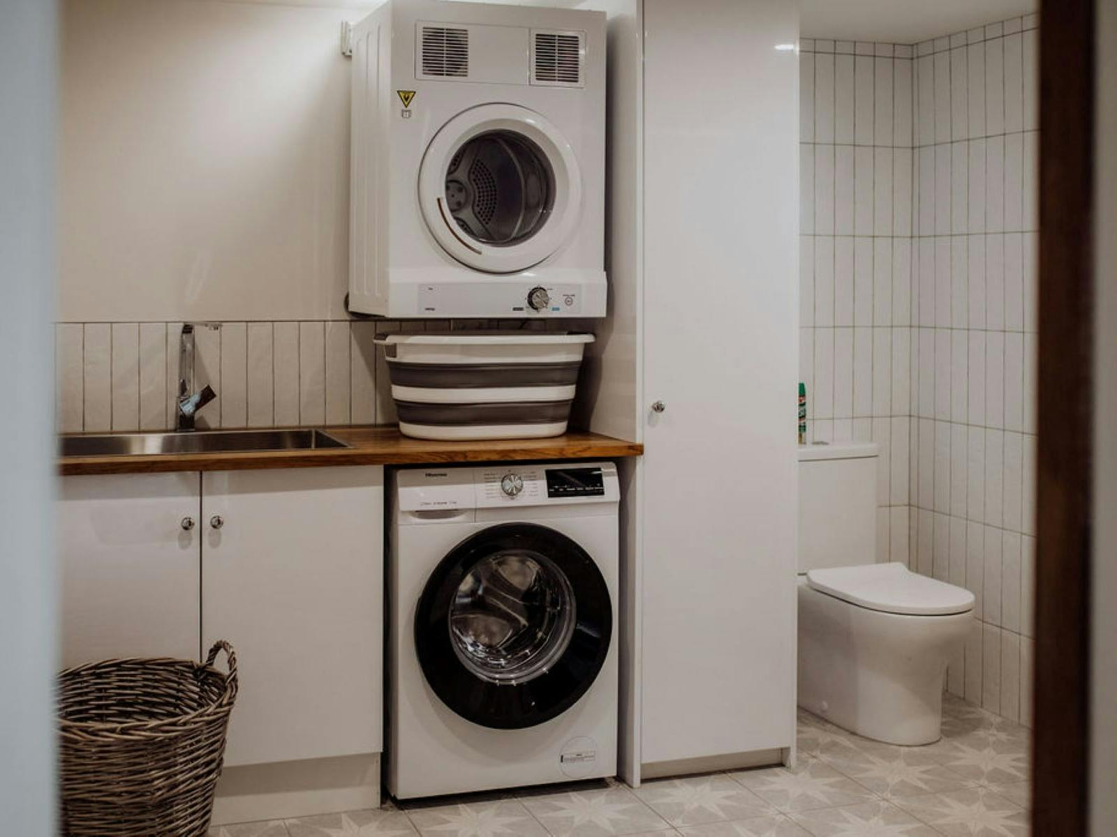 laundry, washer and dryer