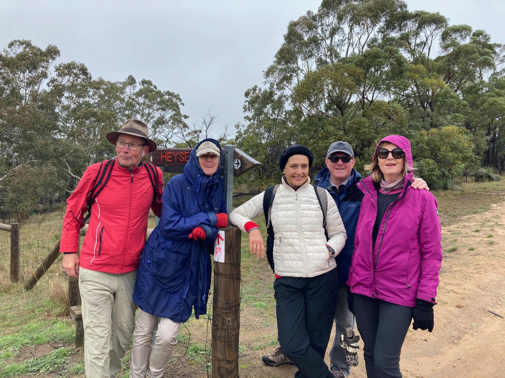 Happy winter walkers