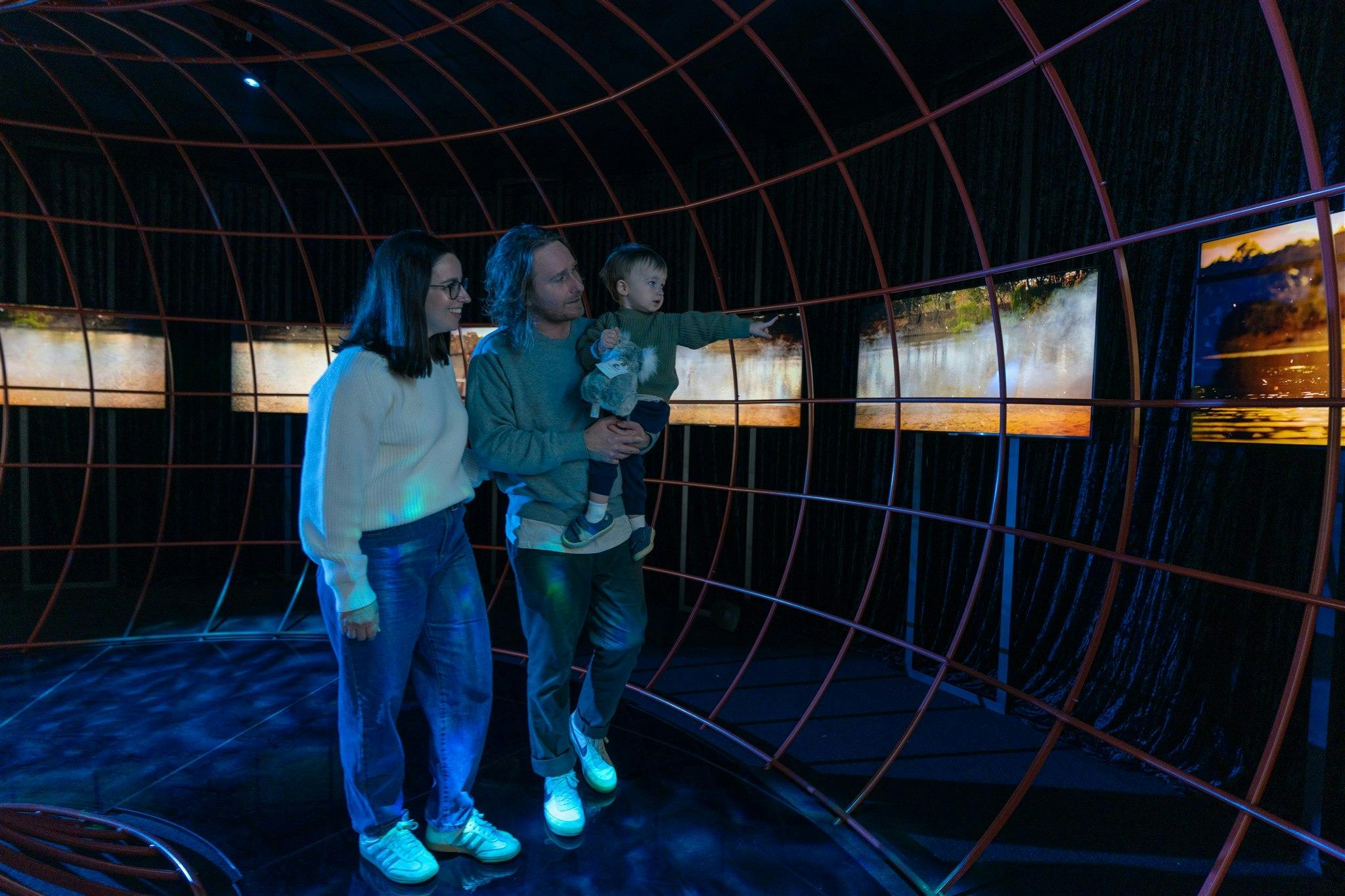 Family in Fishtrap Exhibit