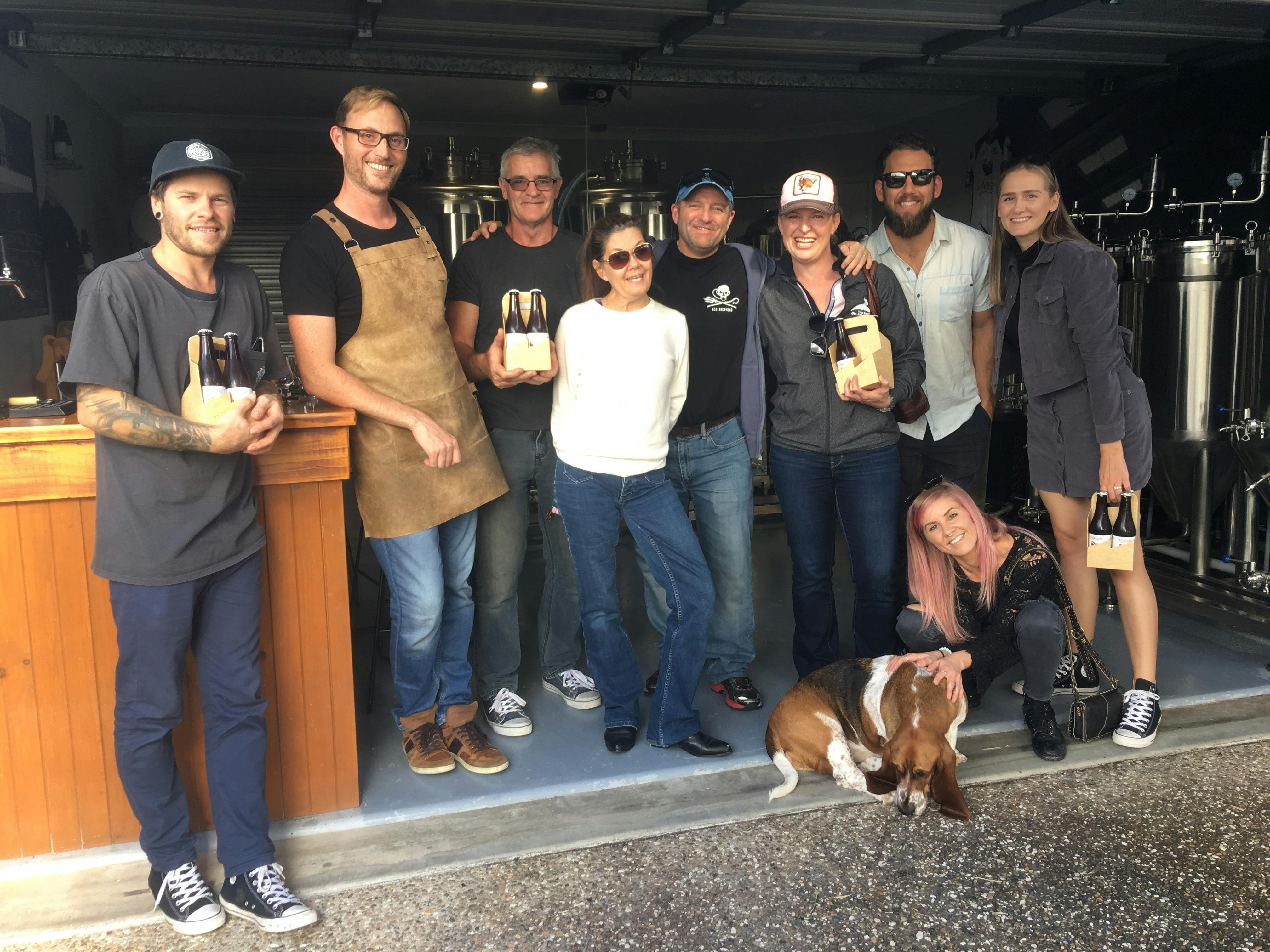 A few beers down and posing with Stella at Madocke on the Gold Coast