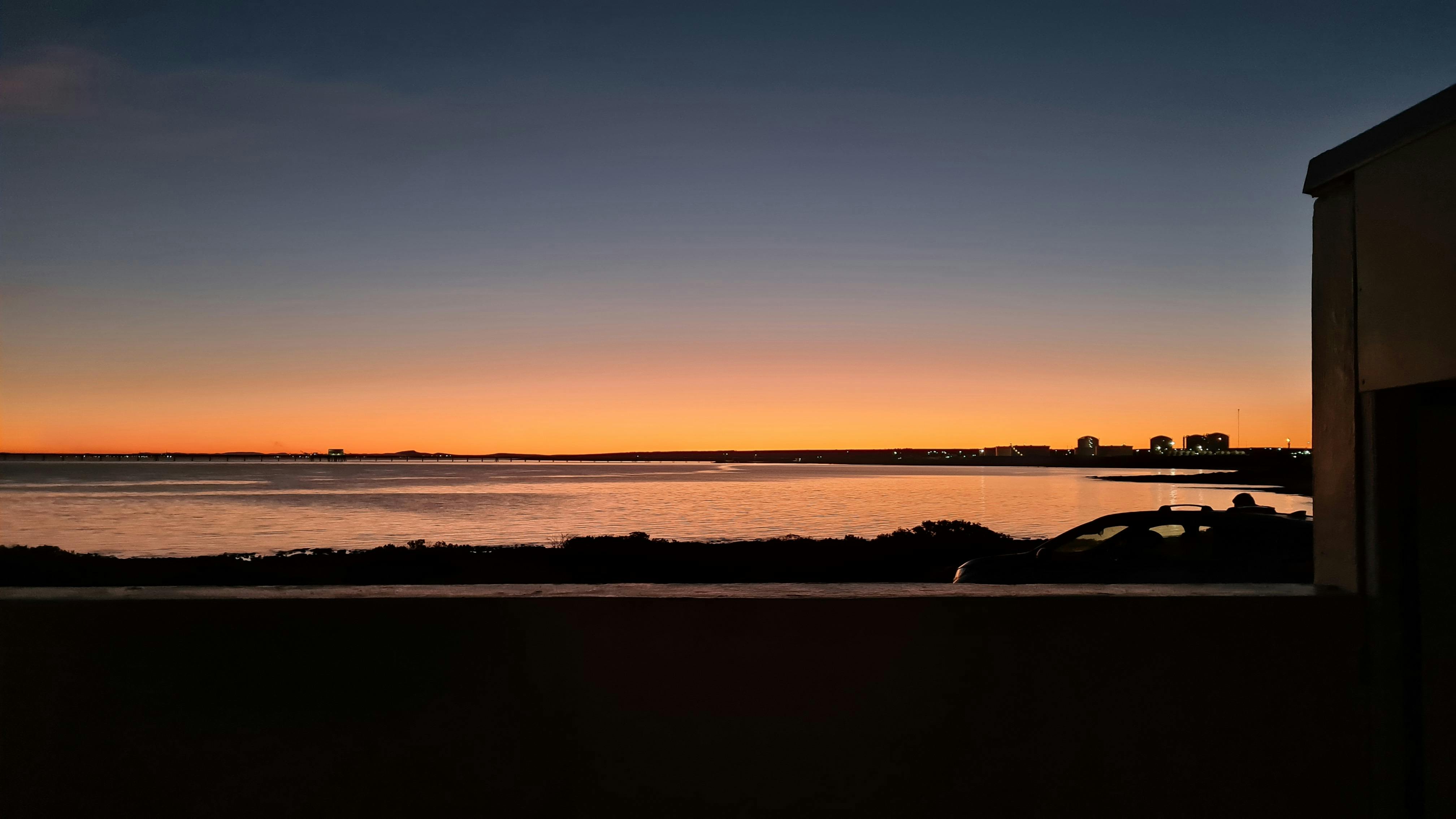 Sunset Stony Point reflection on water