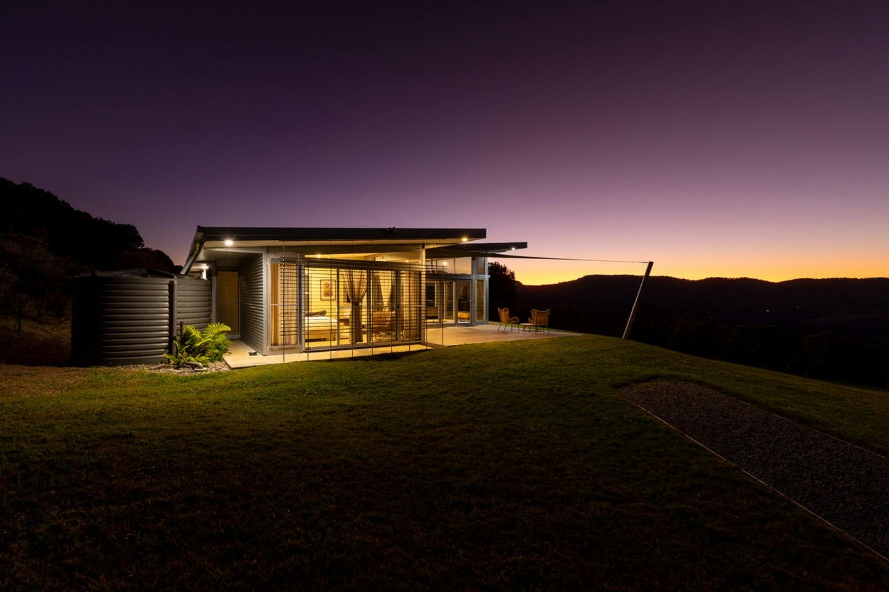 looking from the McPherson Ranges to the  Lamington National Park and through the Gold Coast hills