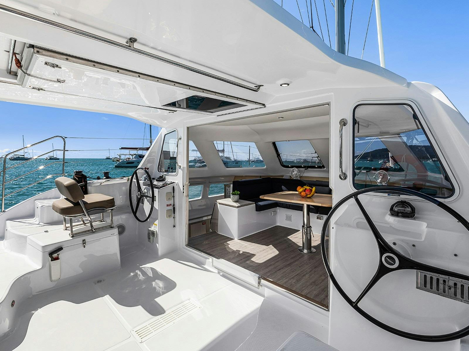 Seawind 1160 Lite Deluxe - aft deck with tri-fold door up