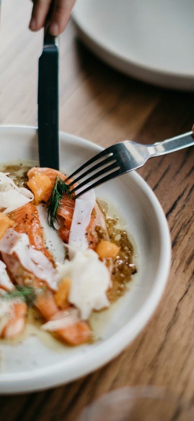Main dish ocean trout and shaved fennel