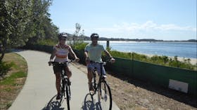 Bike riding at Shoal bay