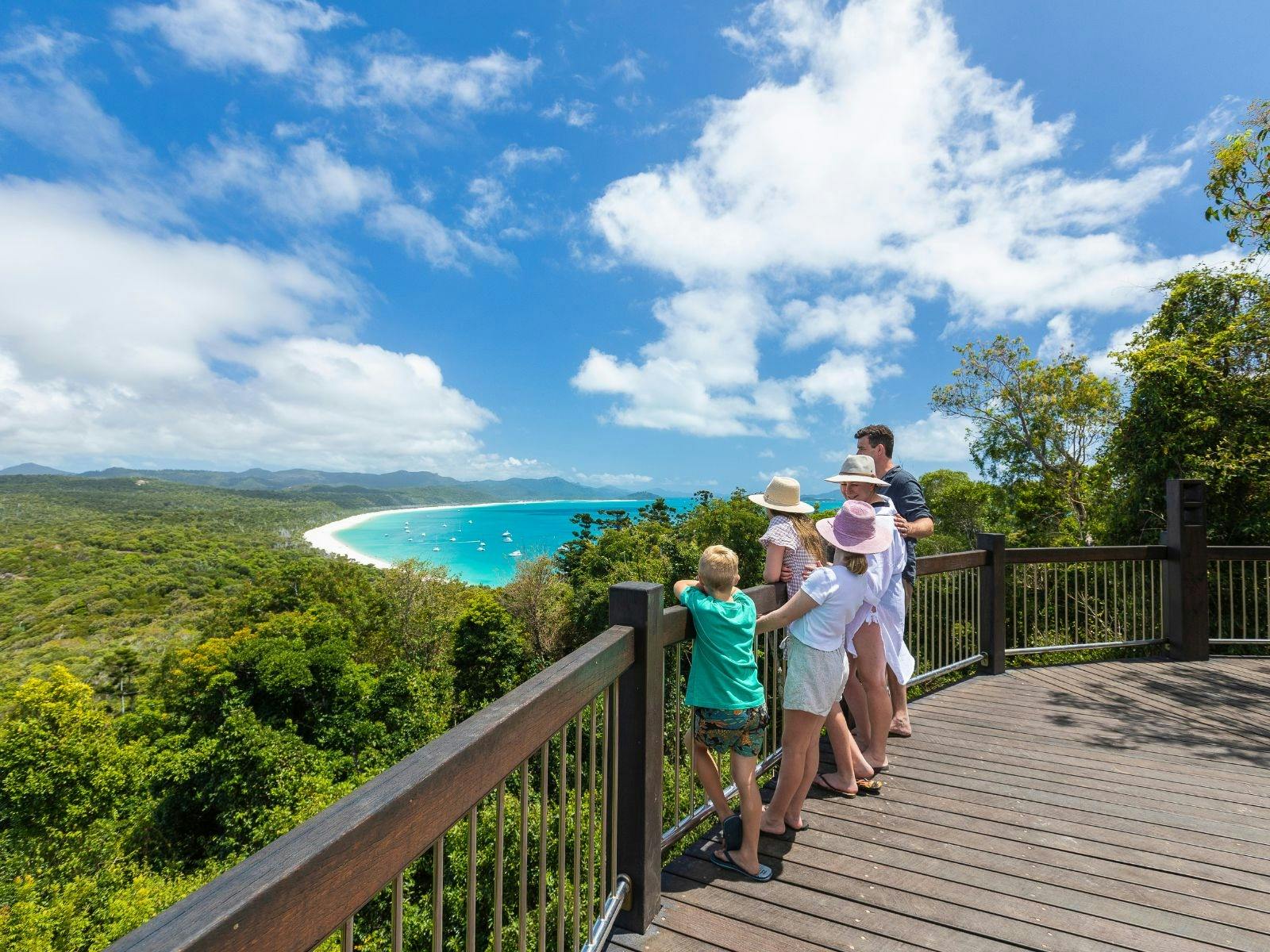 A family at a lookout