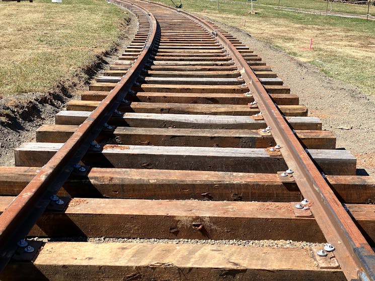 Newly restored railway line to the North of Oberon Station