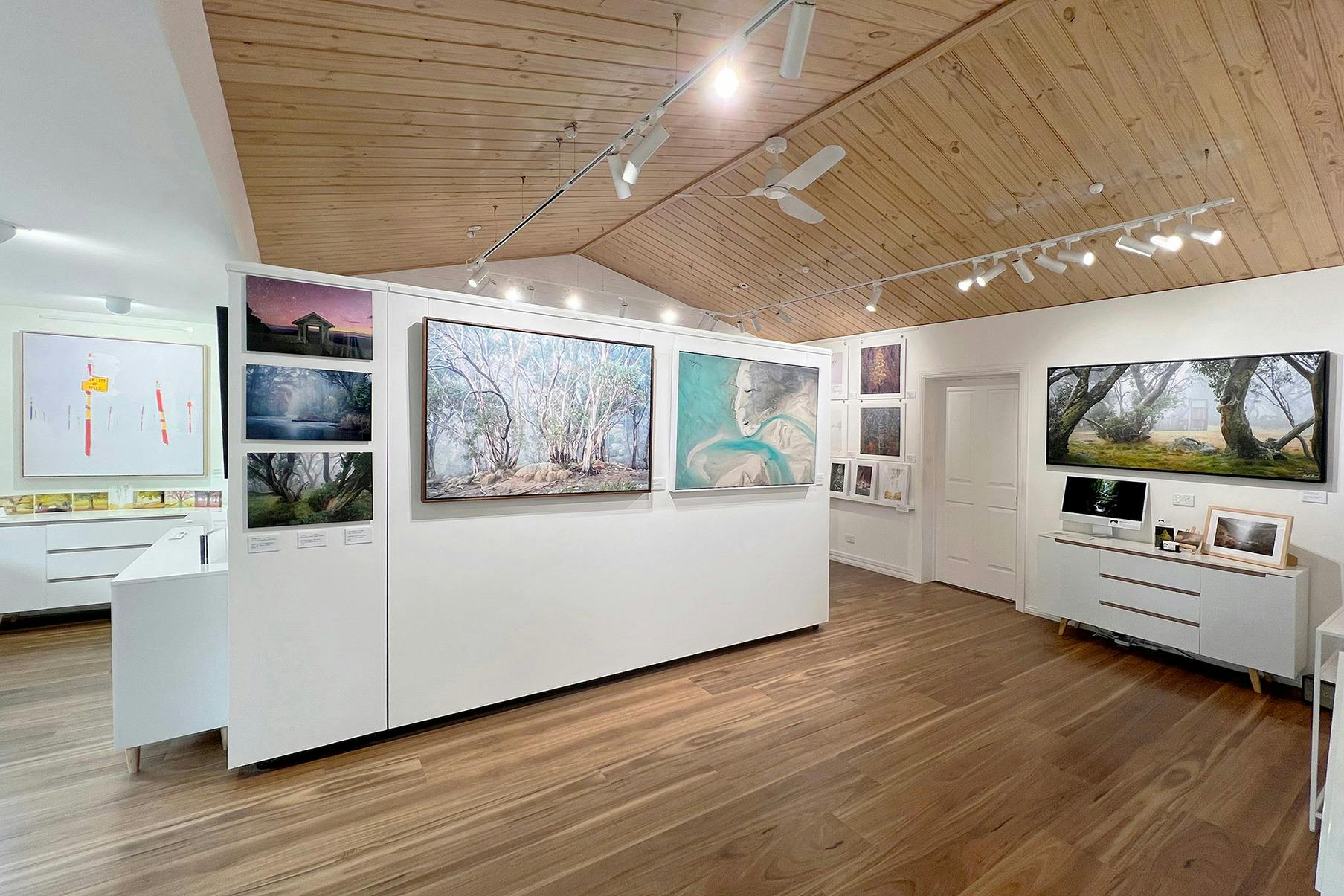 Photograph of the interior of Alpine Light Gallery