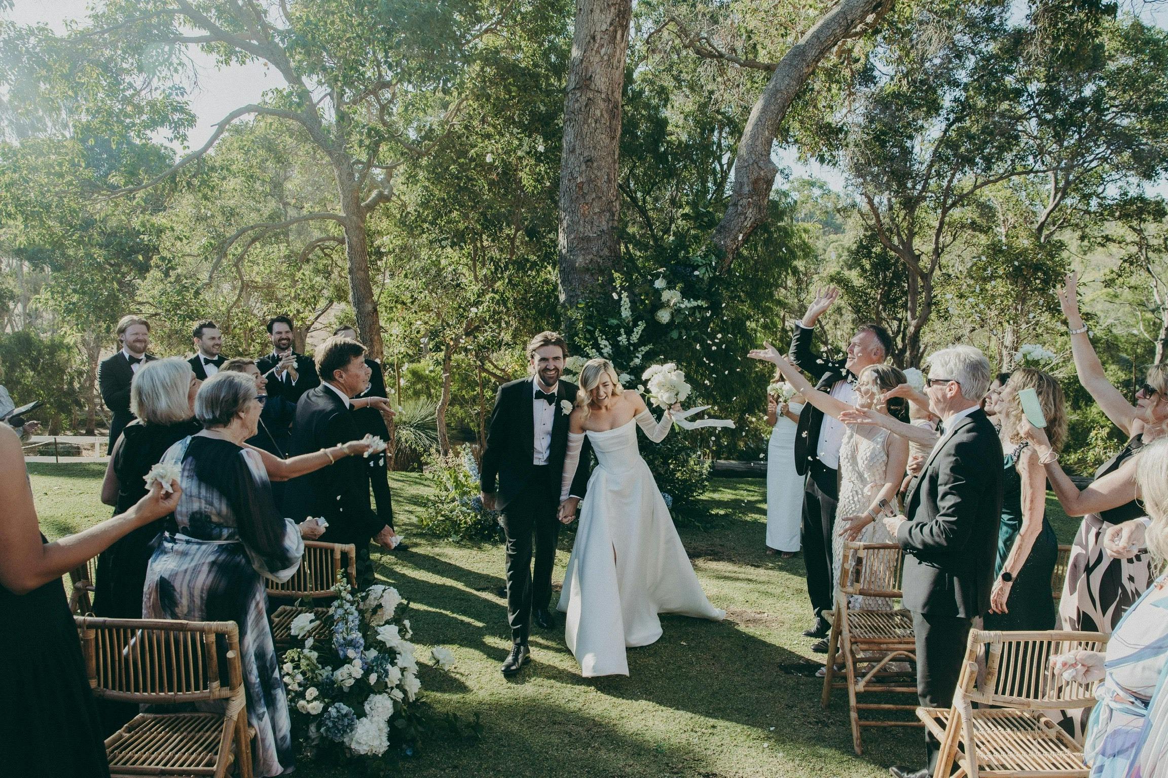 Ceremony lawn overlooking Meelup Brook