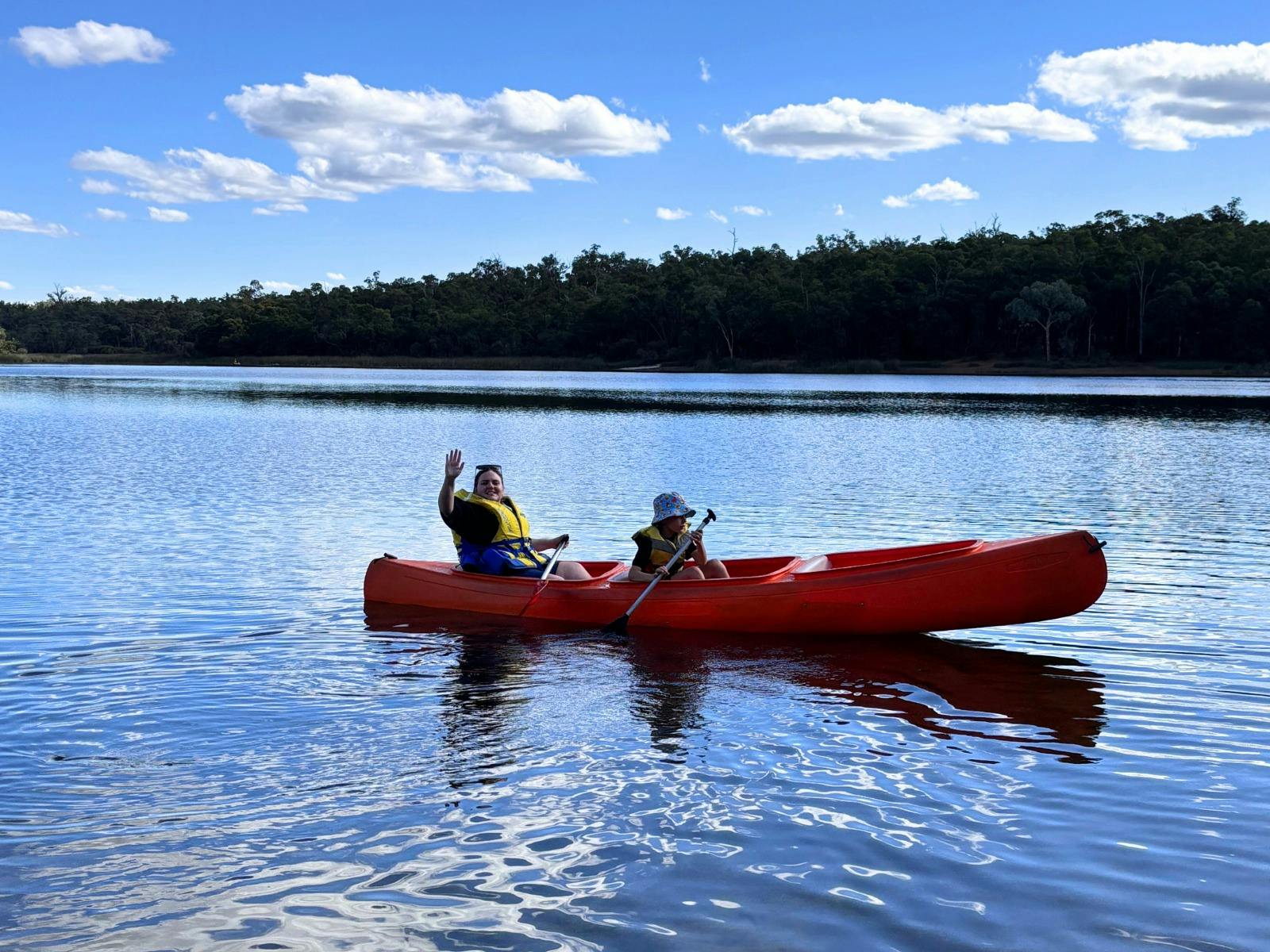 Kayaking in  Lake Leschenaultia