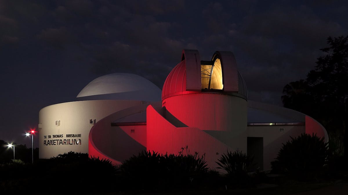 Planetarium at night