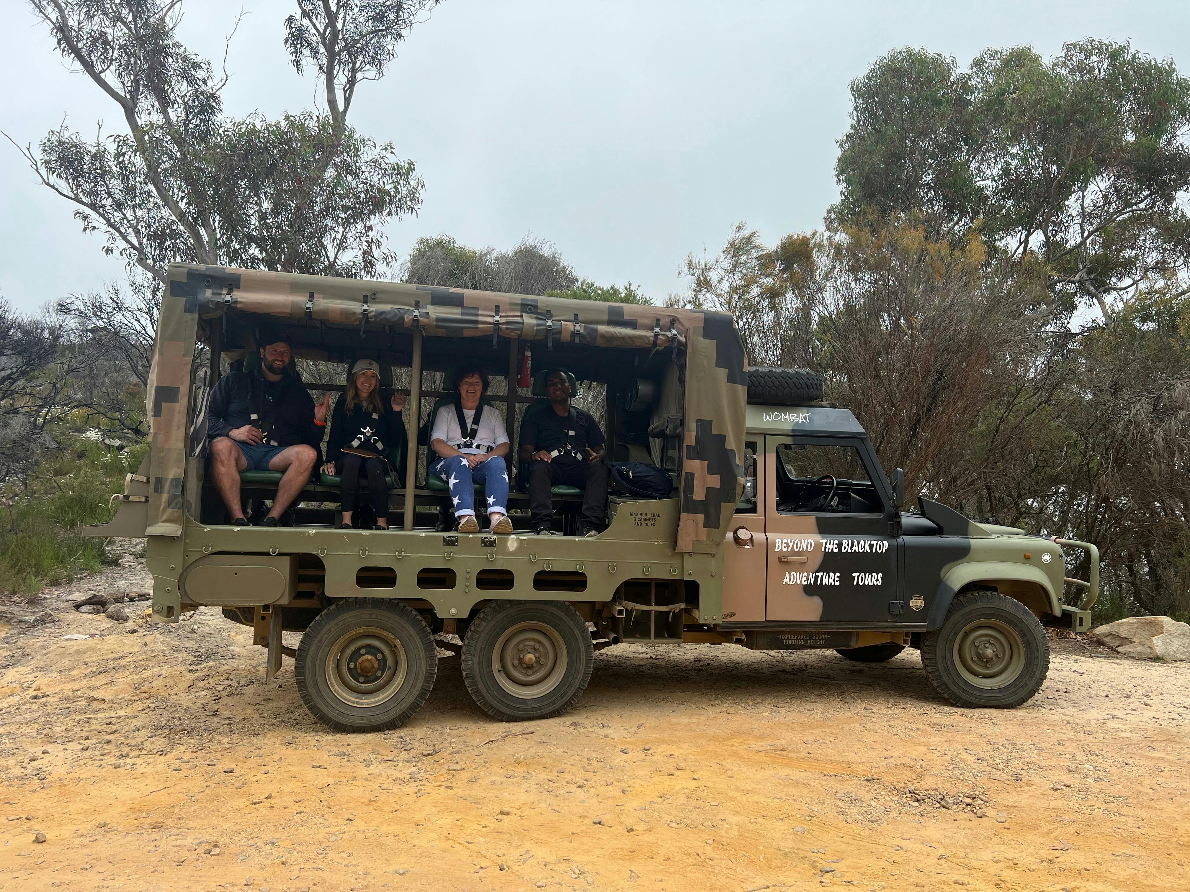 Customers enjoying their Army Truck Blue Mountains Tour with Beyond The Blacktop