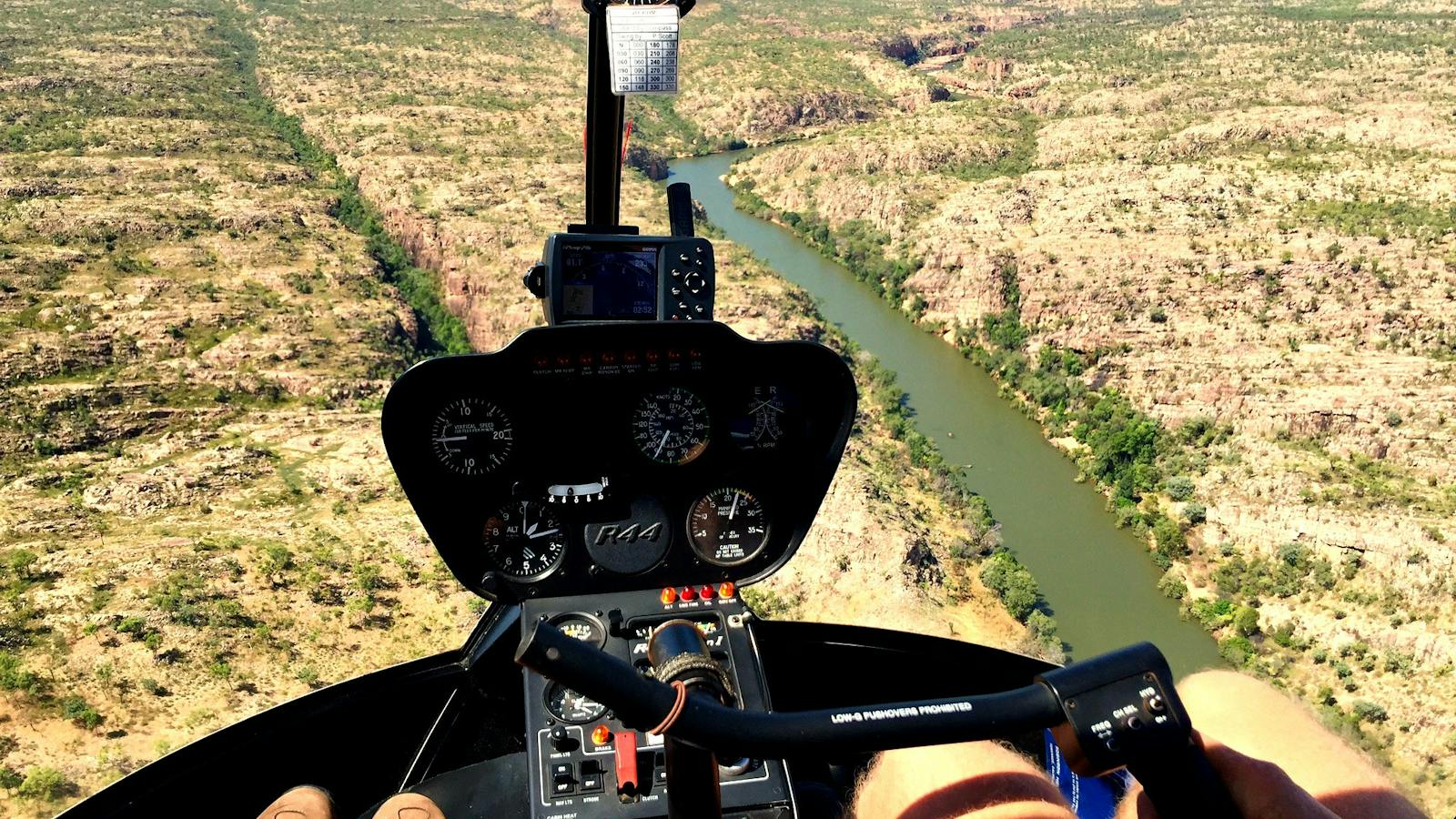 View for the Cockpit Katherine Gorge HeliSpirit