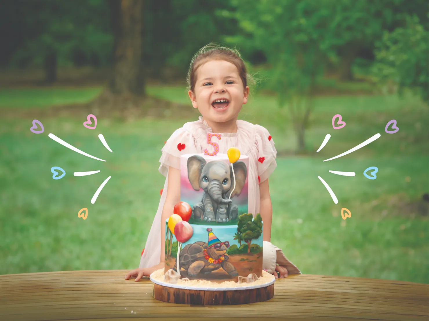 Grace with birthday cake