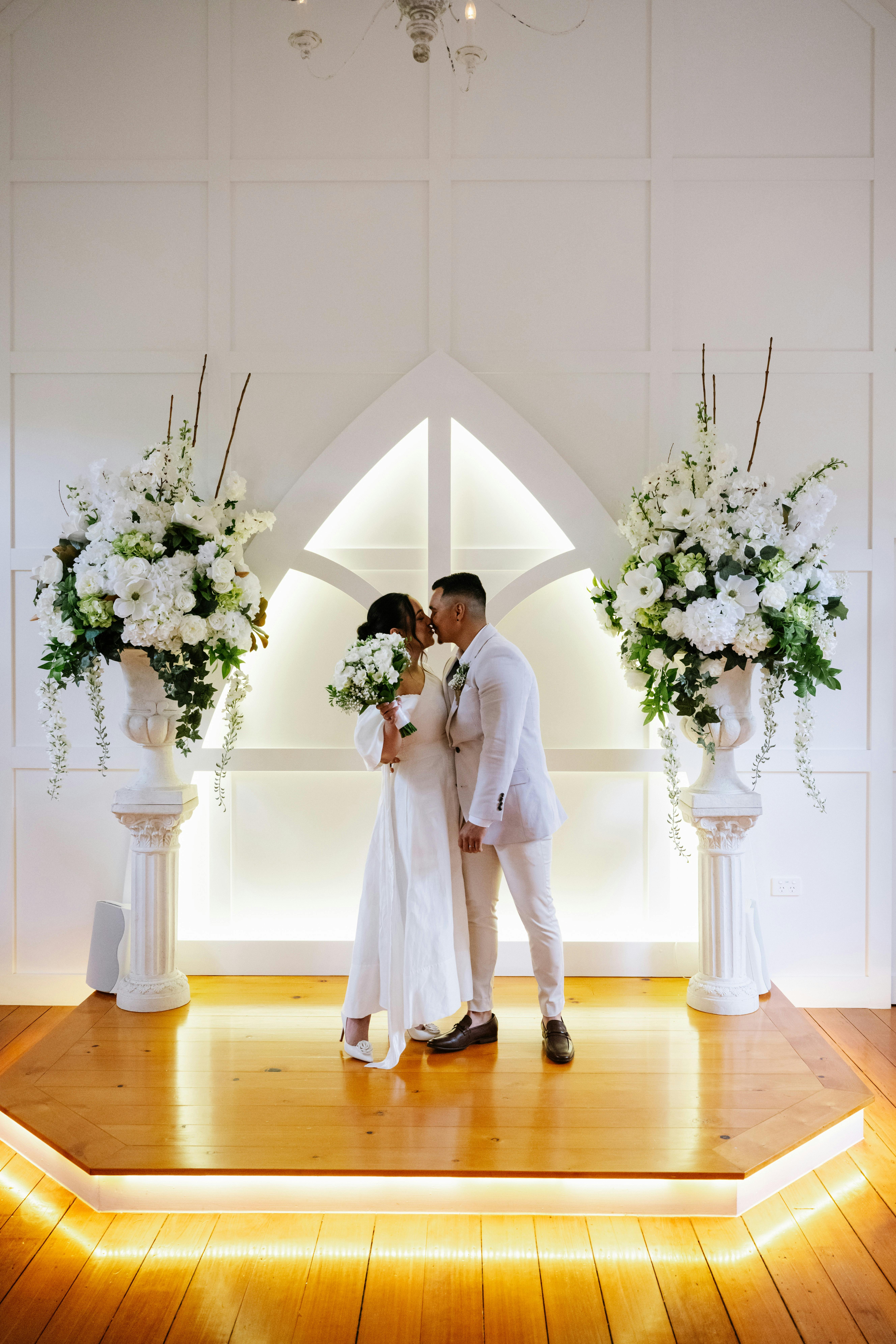 couple inside chapel