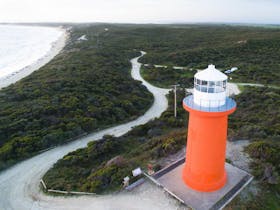 Cape Banks Lighthouse about a mile from the wreck of the SS Admella