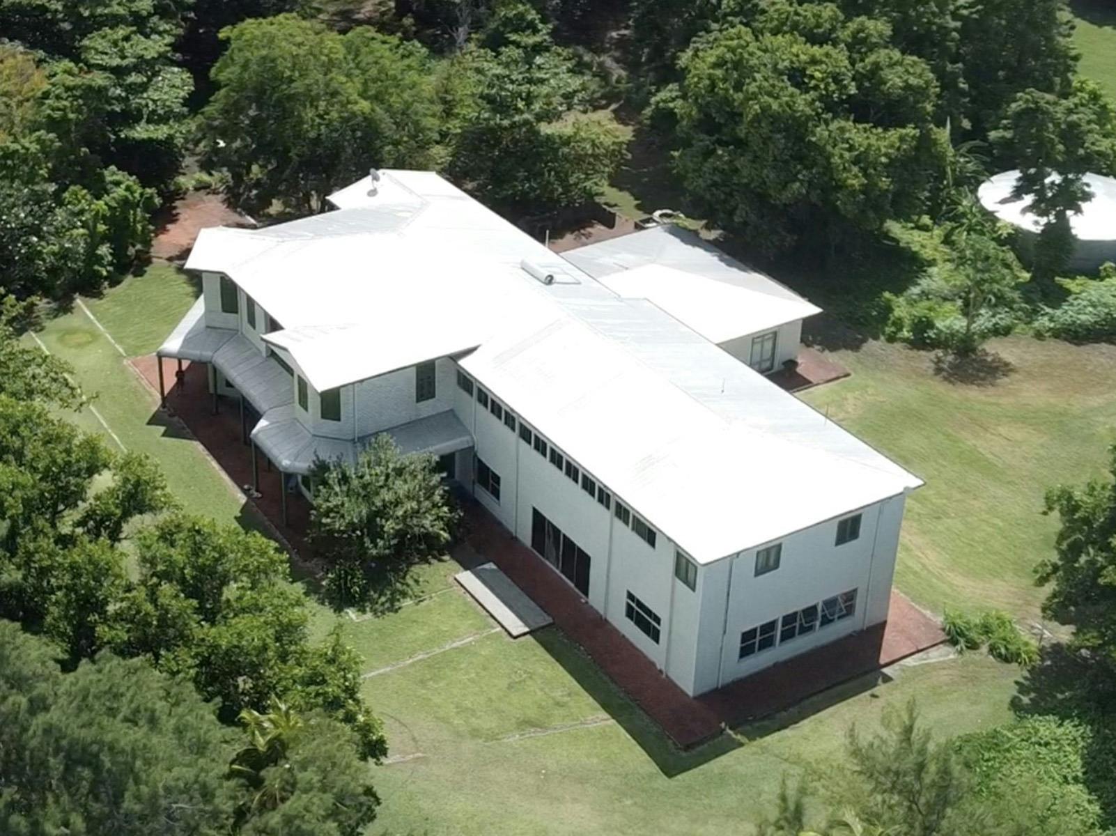 Aerial shot of Oceania House