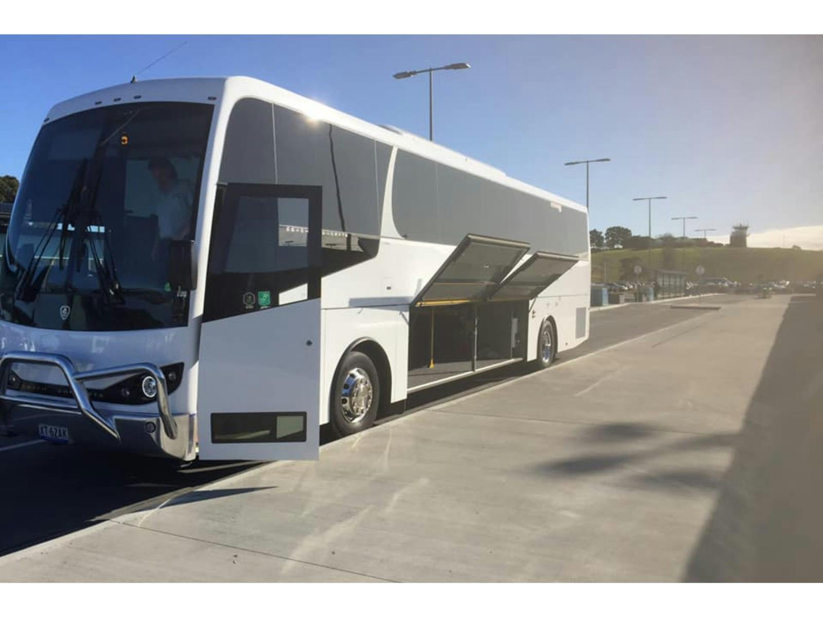Large coach for airport transfer