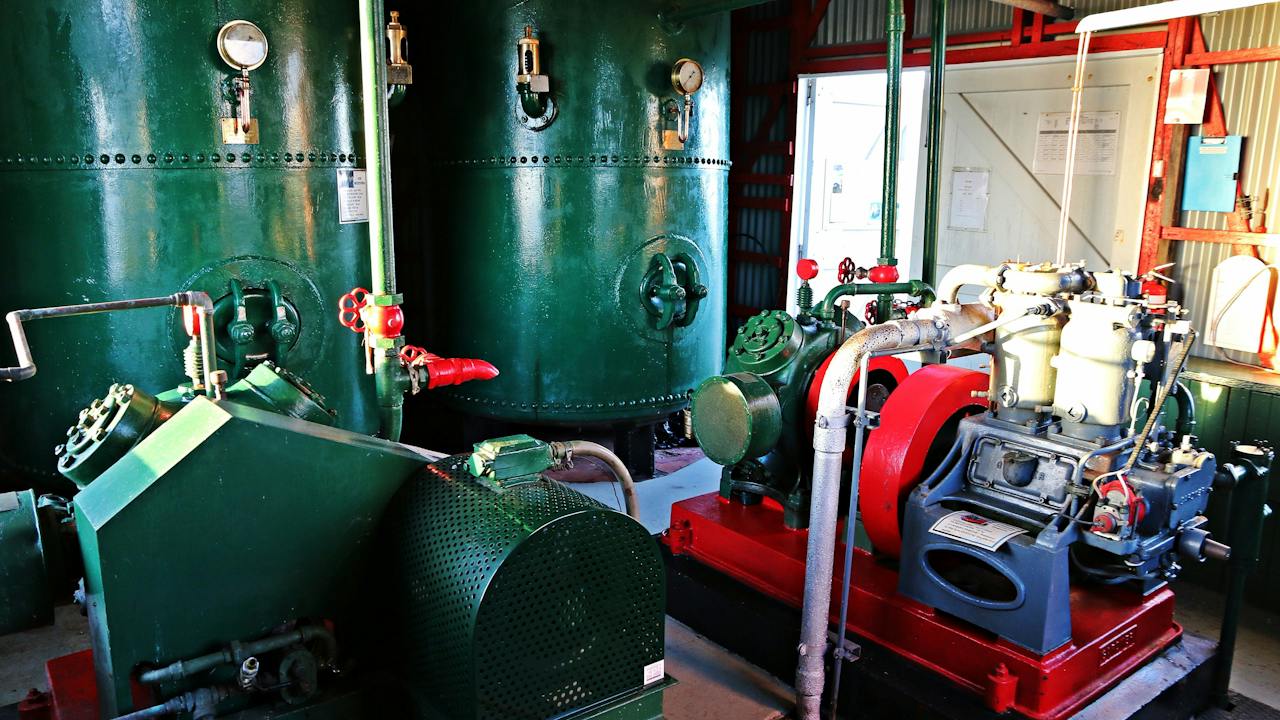 The 1929 Foghorn - the Motors in the foreground & Air Receivers in the background