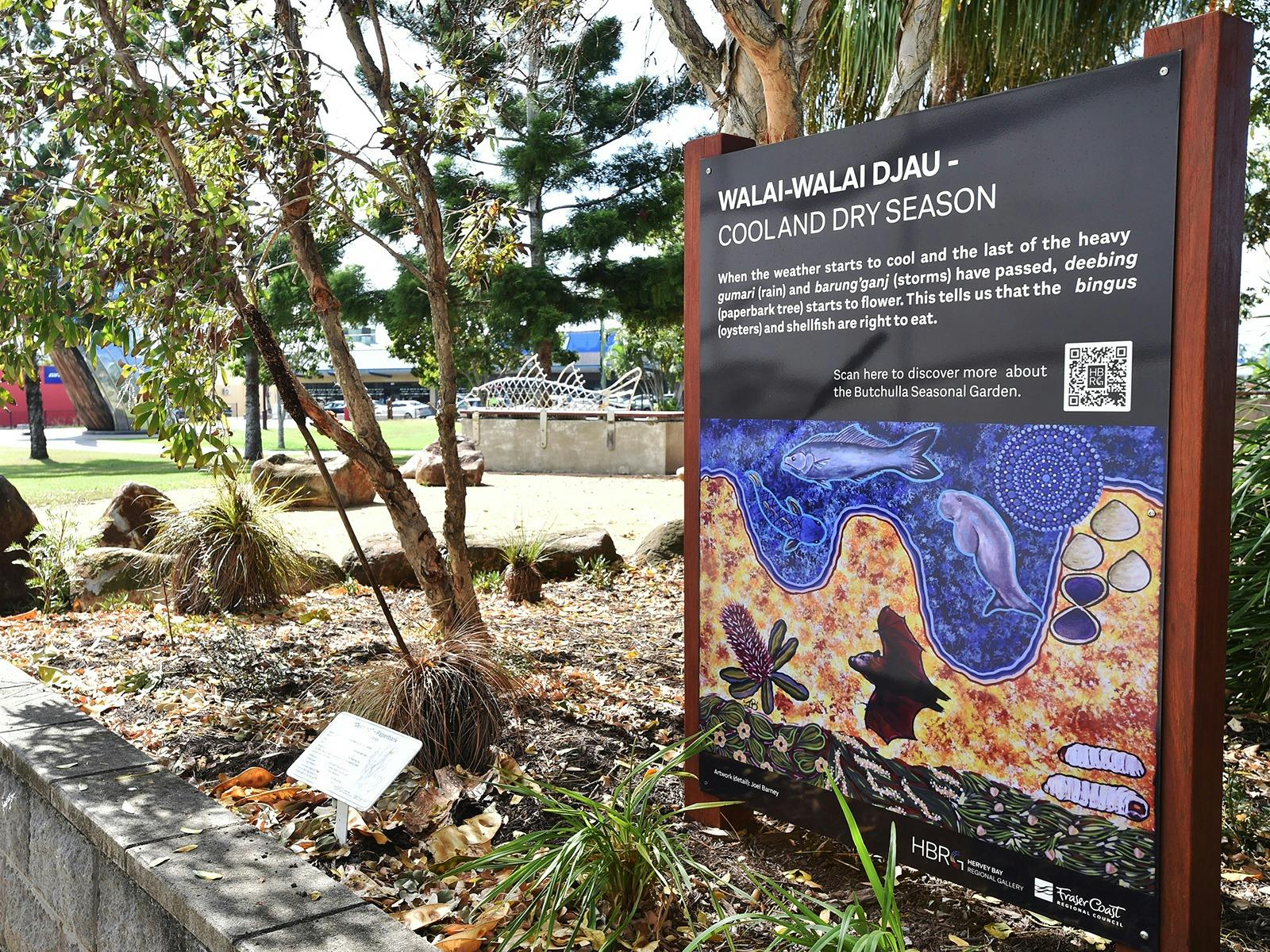 The Butchulla Seasonal Garden surrounds the Hervey Bay Regional Gallery